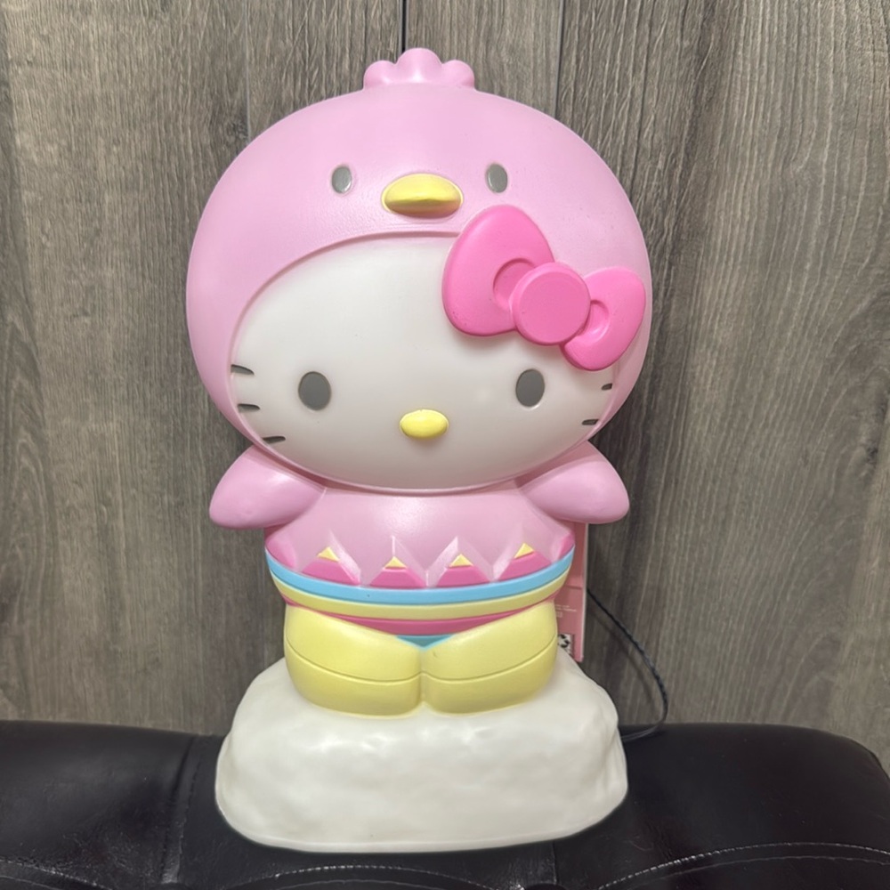 New Hello Kitty Easter Baby Chick 12" Plastic Lighted Blow Mold With Tag